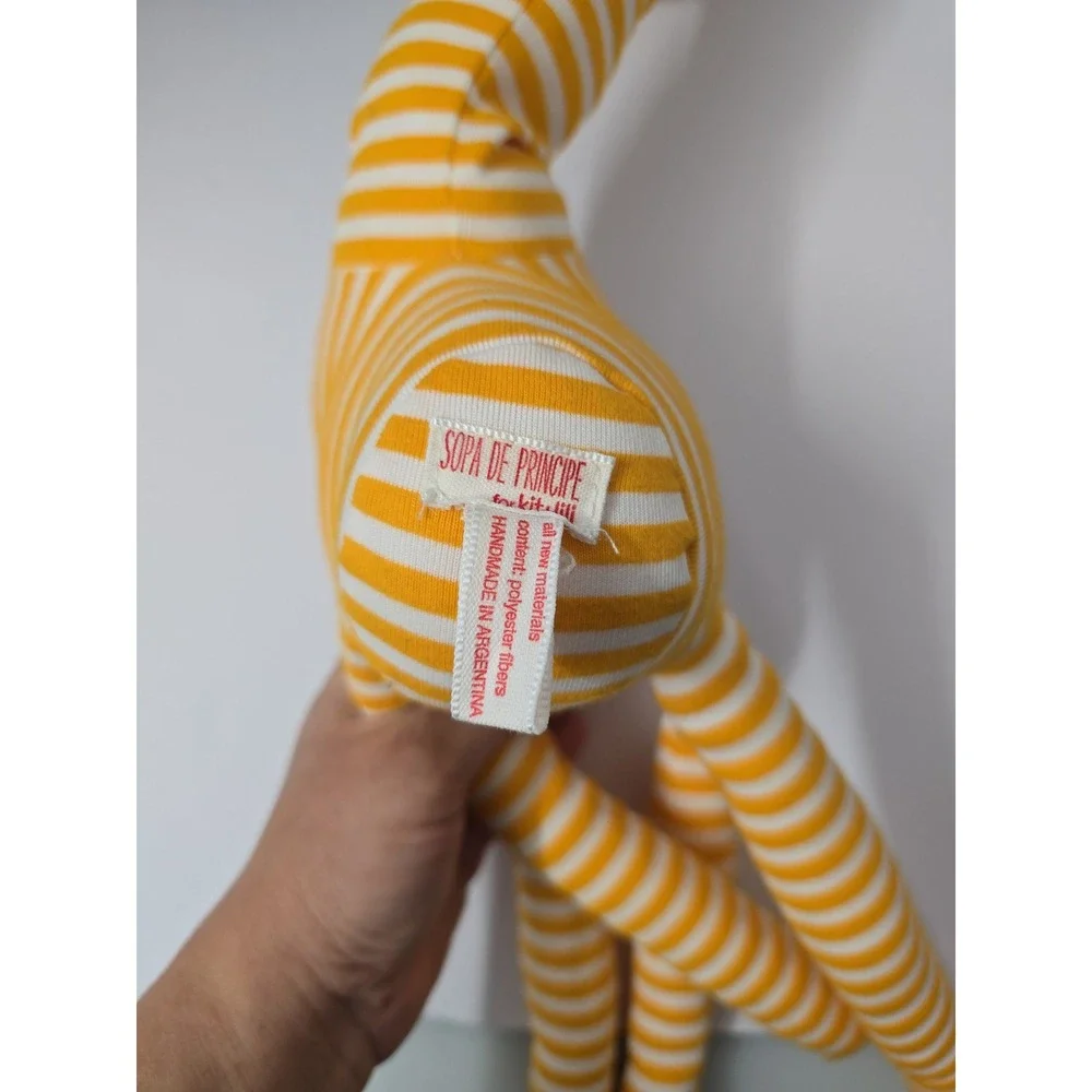 SOPA DE PRINCIPE Plush Giraffe Orange & White Stripe Kit+Lili Soft Stuffed Toy